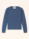 ORIEN Pull Col V 4 Fils Bleu Denim