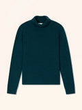 LORA Pullover Rollkragen 4-fädig Petrolgrün