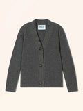 OLIVER Cardigan Col V 4 Fils Anthracite Chiné