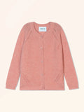 ELYAR Cardigan Col Rond 4 Fils Corail Chiné