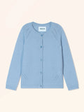 ELYAR Cardigan Crew Neck 4 Ply Inca Blue