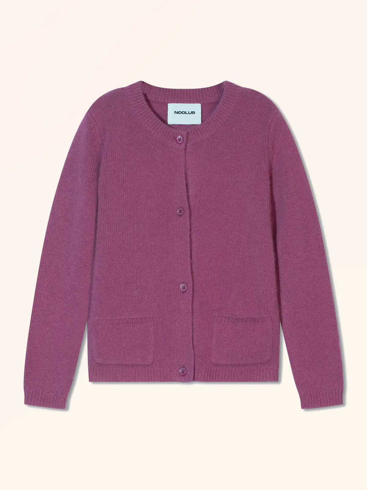 BRUNO Cardigan Crew Neck 4 Ply Orchid