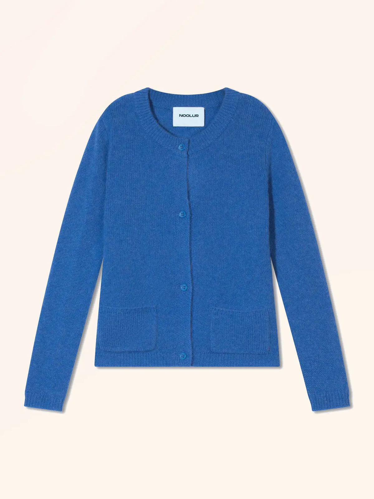 BRUNO Cardigan Crew Neck 4 Ply Electric Blue
