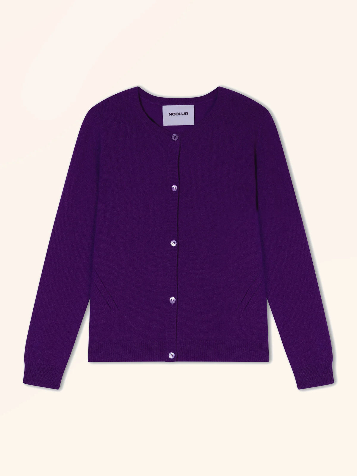 XELARA Cardigan Crew Neck Violet