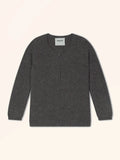 VAELOR Cardigan Crew Neck 4 Ply Heather Charcoal