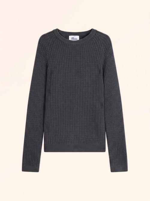 ASTRÉE Pull Col Rond 6 Fils Anthracite Chiné