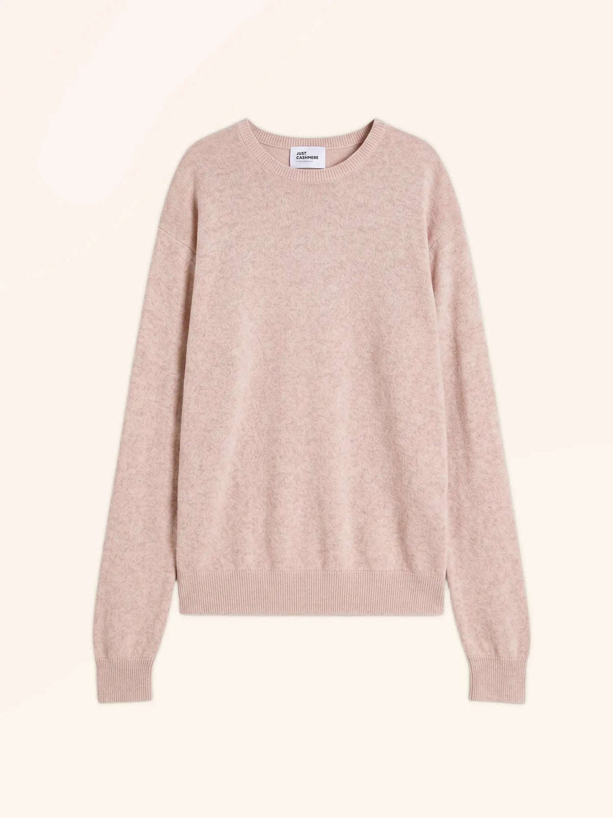 HOWARD Pull Col Rond Beige Chiné