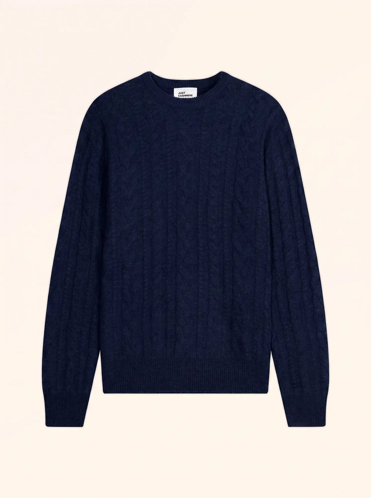 APOLLO Pull Col Rond 4 Fils Bleu Marine
