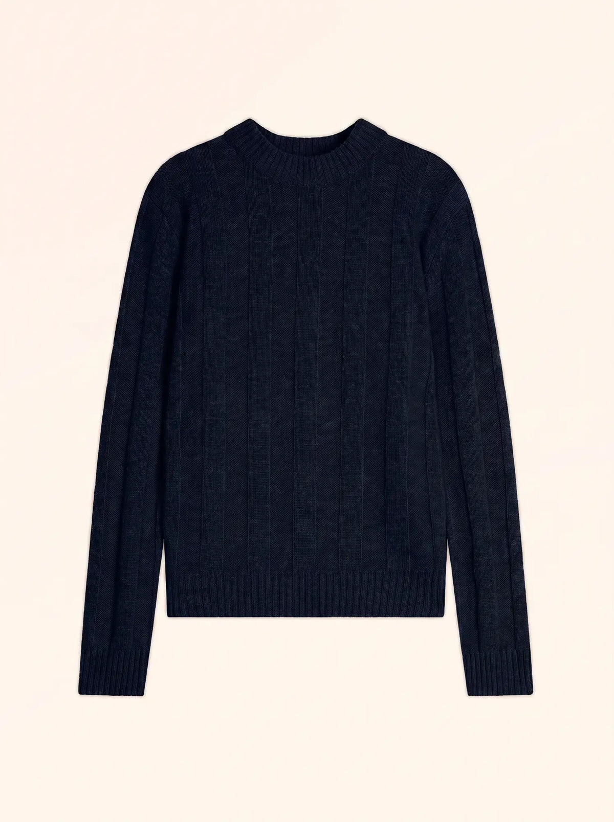 CALINDRA Pull Col Rond 4 Fils Bleu Marine
