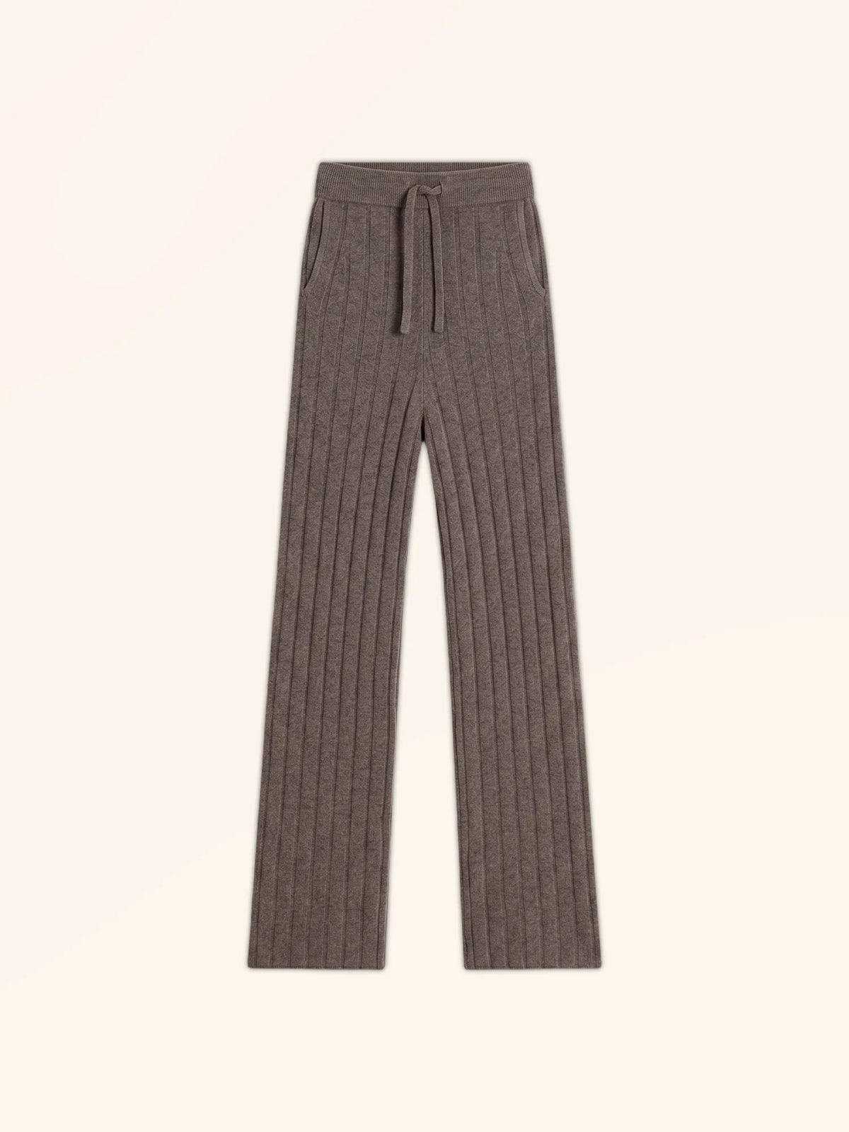 CLARISSA Pantalon Évasé Taupe Chiné