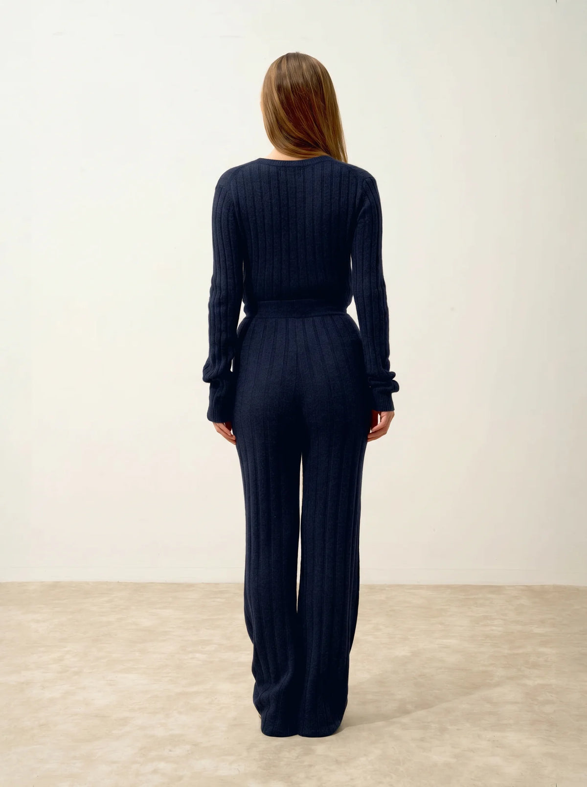 CLARISSA Pantalon Évasé Bleu Marine