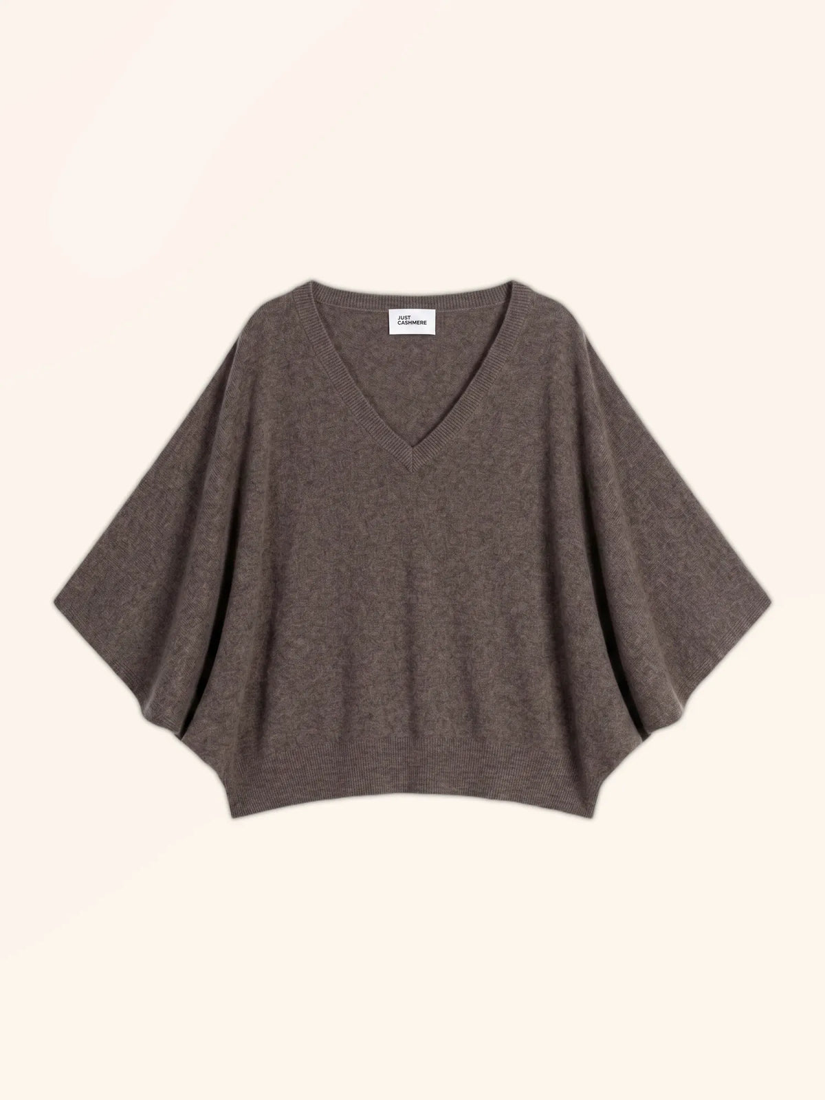 POLO Pull Col V Chauve Souris Taupe Chiné