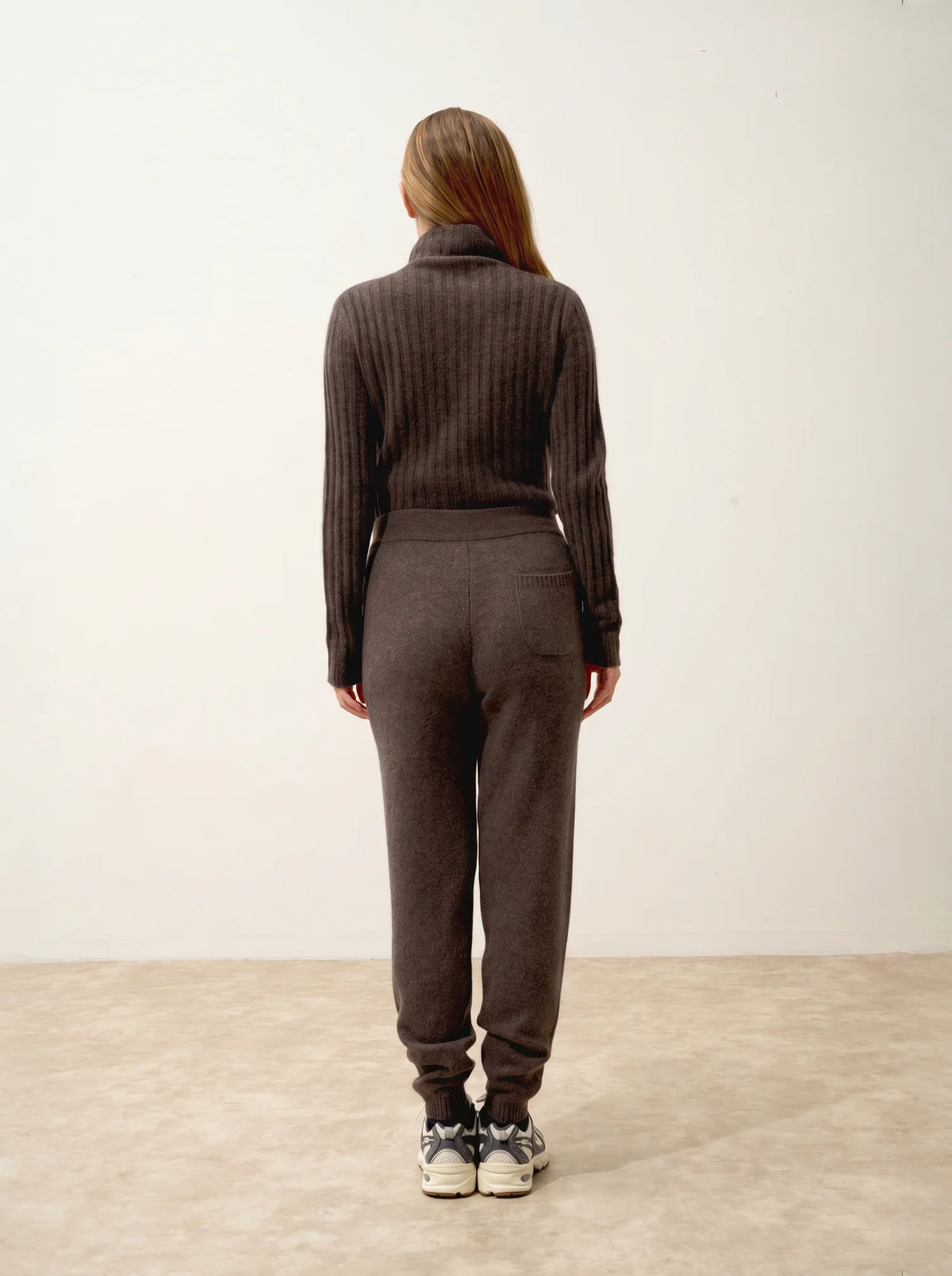 KIRAUNA Jogging 4 Fils Taupe Chiné