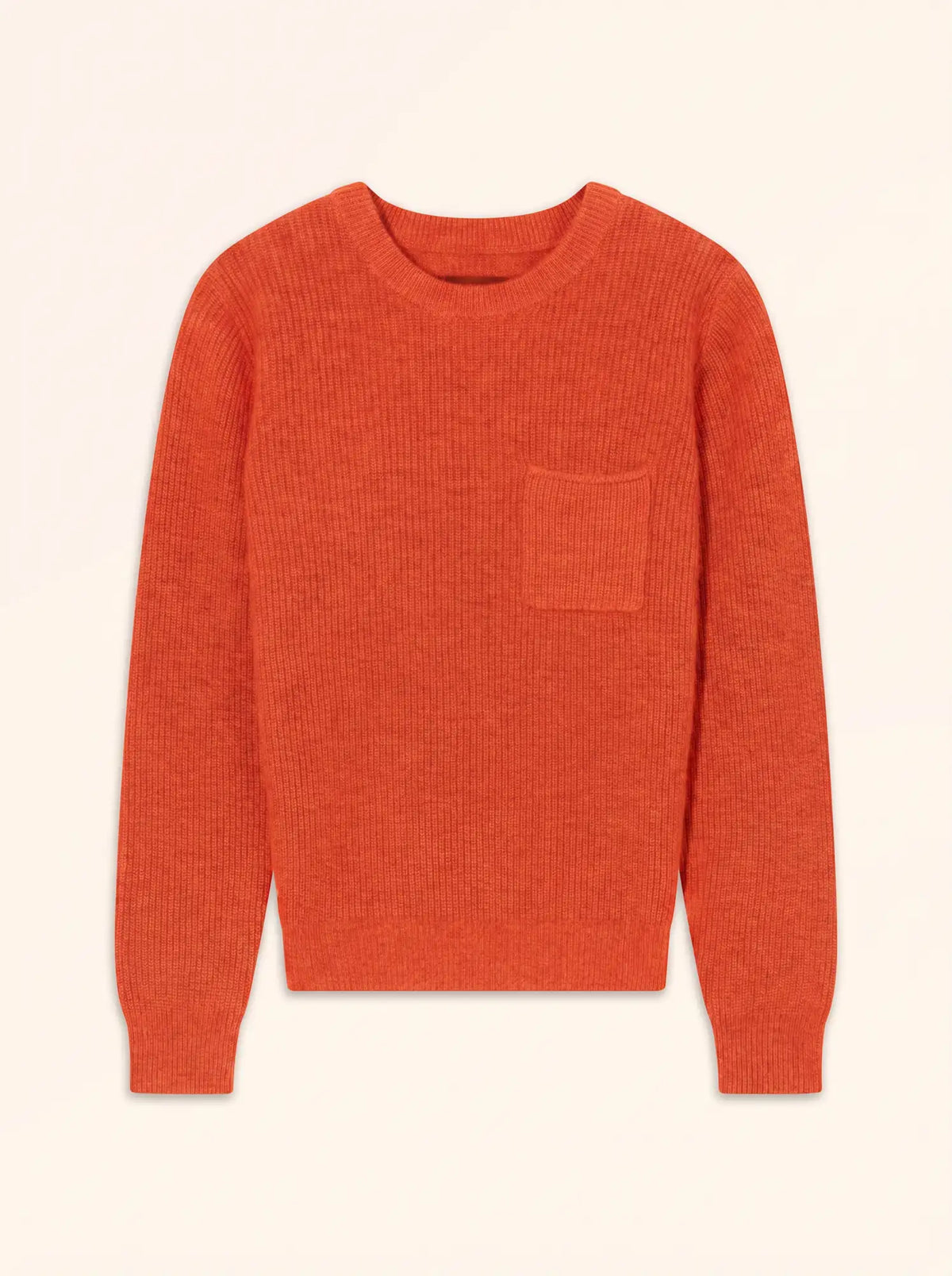 HANK Pull Col Rond Orange