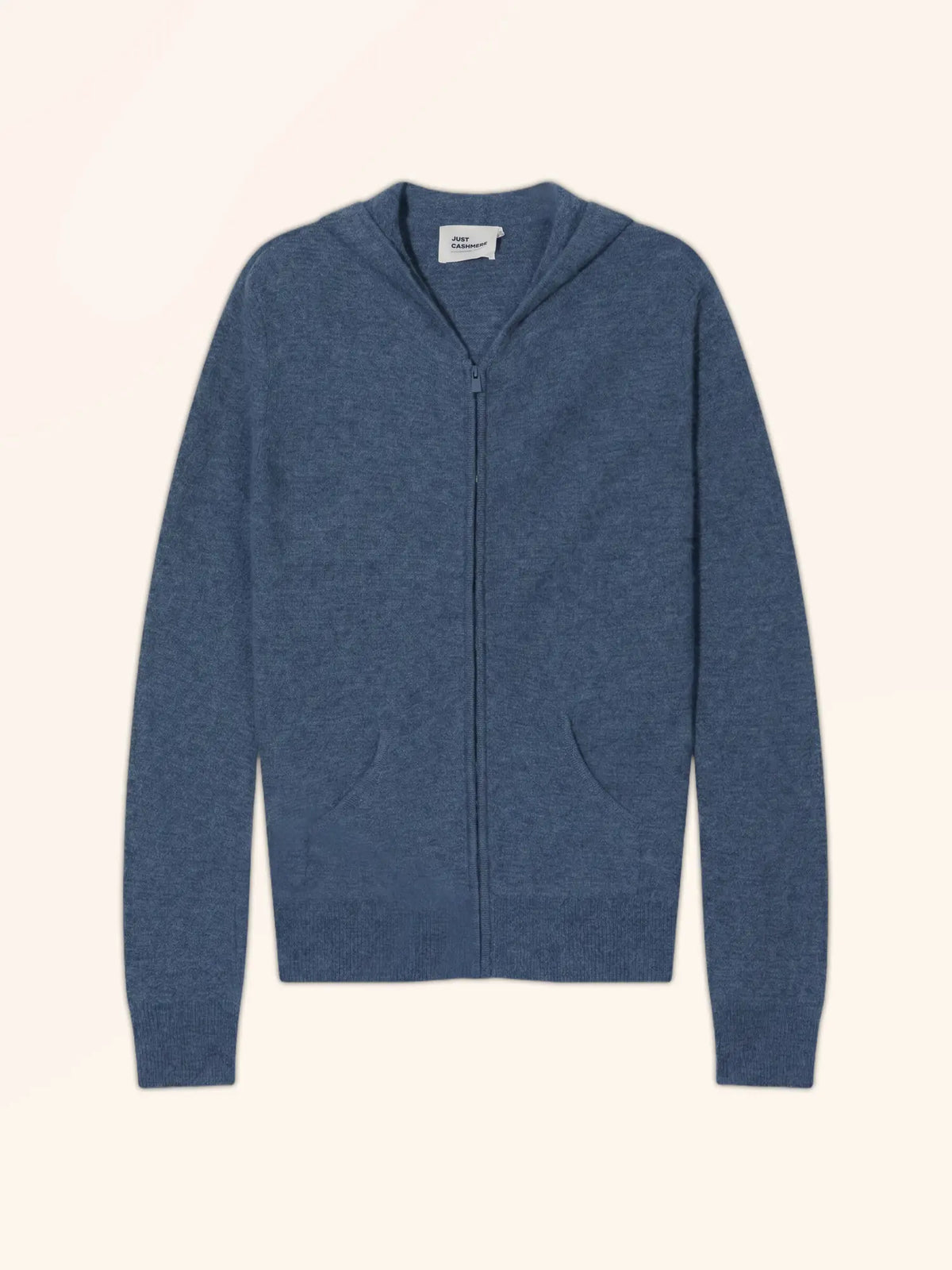 TINA Gilet Zippé Capuche Bleu Denim