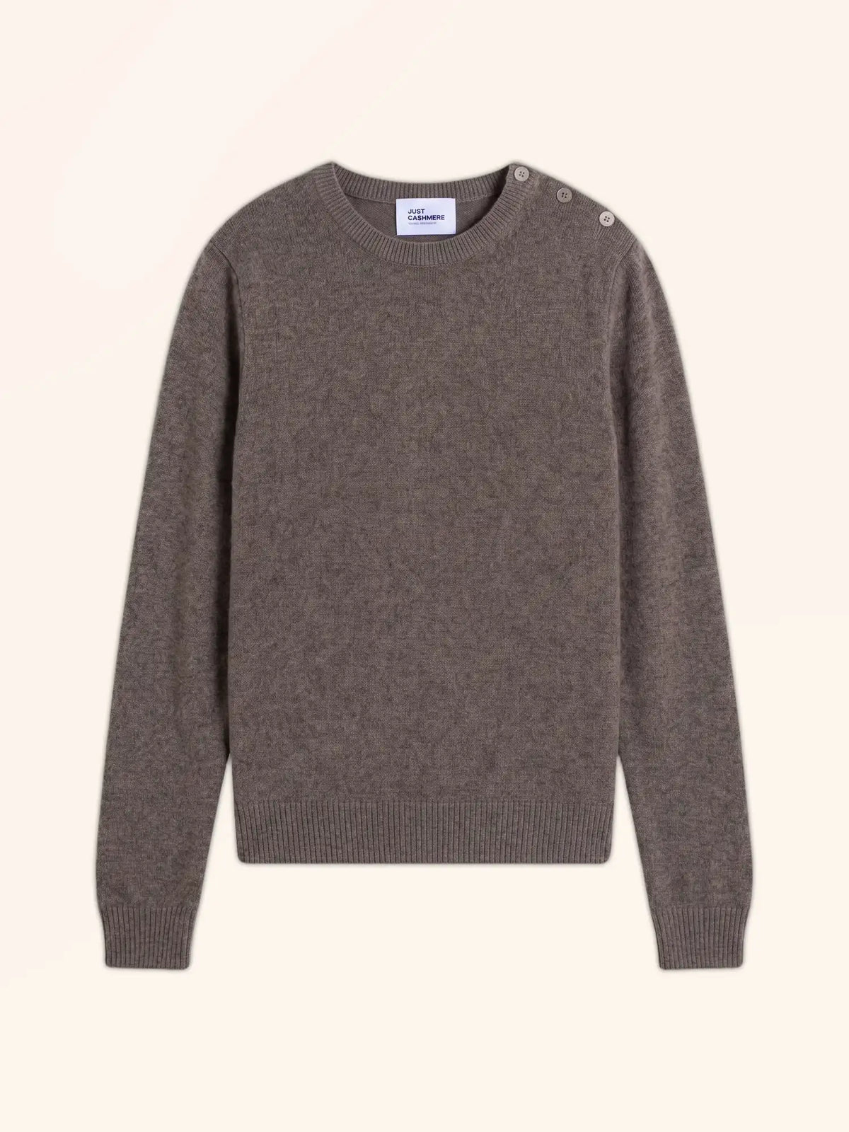 ORELIEN Pull Col Rond Marin Taupe Chiné