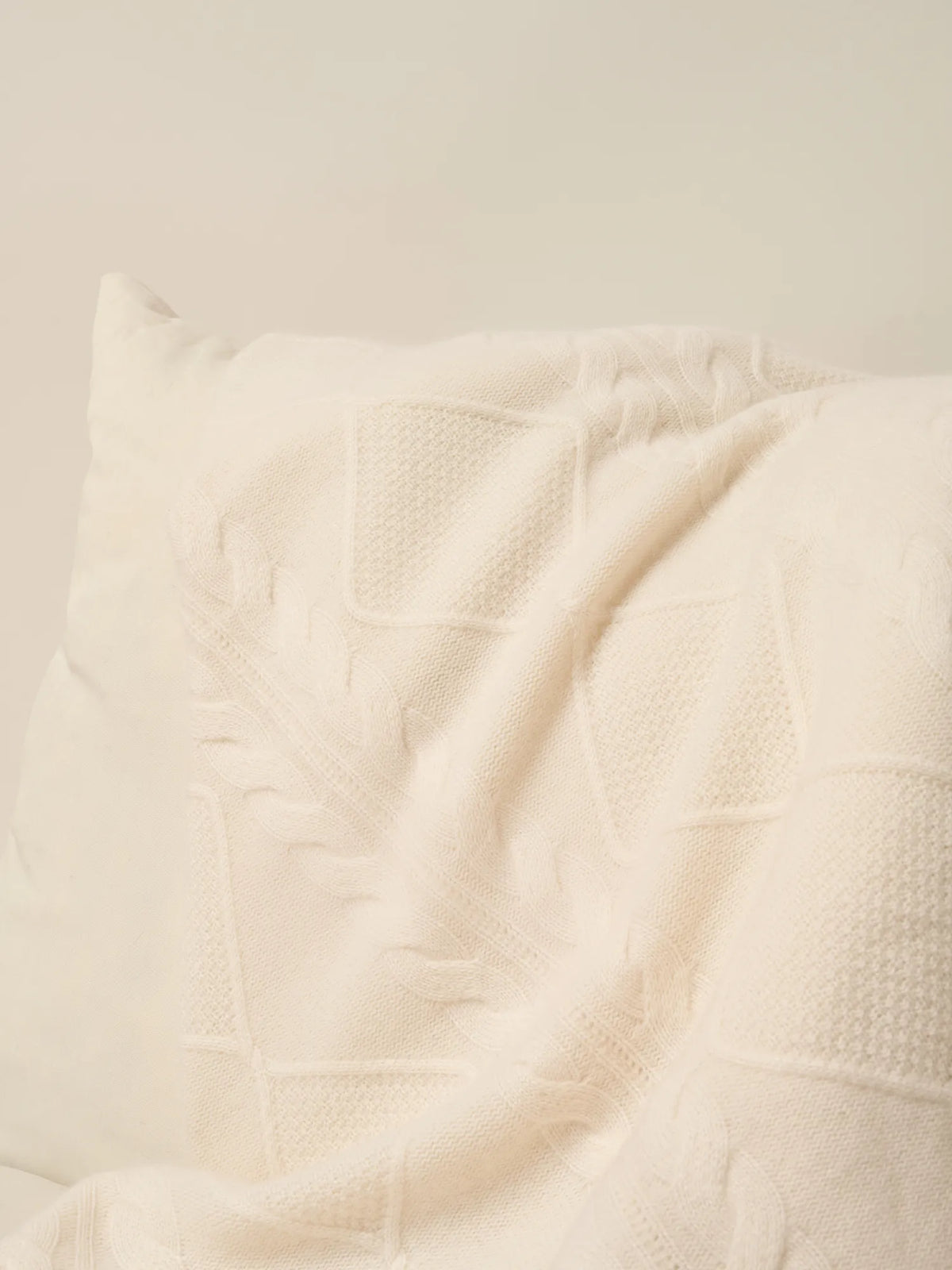 ANWEN Plaid 6 Fils Neige