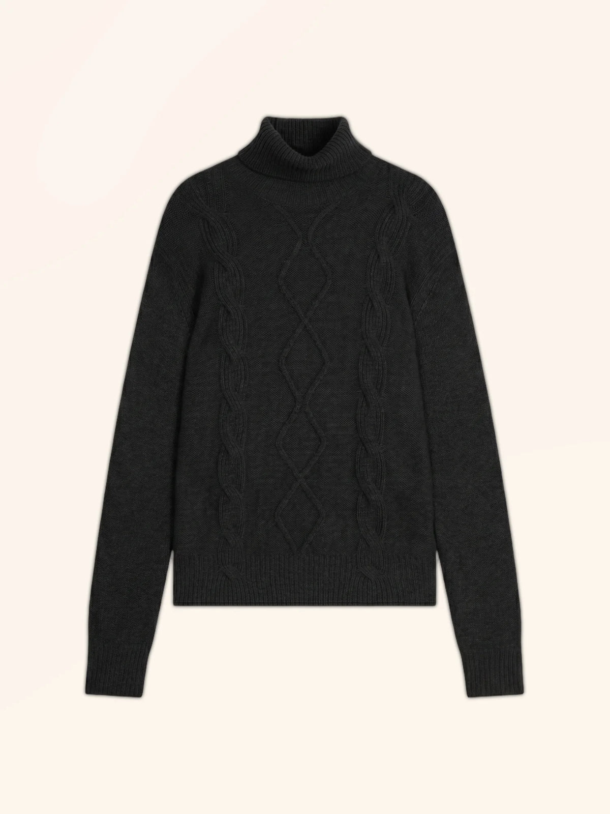 DOLMA Pull Col Roulé 6 Fils Noir